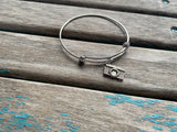 SALE- Camera Charm Bangle Bracelet
