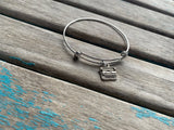 SALE- Typewriter Charm Bangle Bracelet