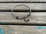 SALE- Typewriter Charm Bangle Bracelet