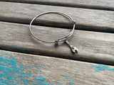 SALE- Wrench Charm Bangle Bracelet - Adjustable Jewelry