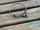 SALE- Donkey Charm Bangle Bracelet - Adjustable Animal Jewelry