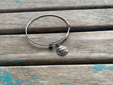 SALE- Baseball/Softball Charm Bangle Bracelet - Adjustable