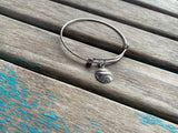 SALE- Baseball/Softball Charm Bangle Bracelet - Adjustable