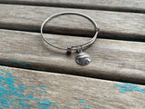 SALE- Baseball/Softball Charm Bangle Bracelet - Adjustable