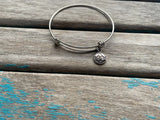 SALE- Soccer Charm Bangle Bracelet - Adjustable Bracelet