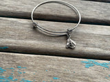 SALE- Horse Charm Bangle Bracelet - Adjustable Bracelet