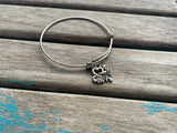 SALE- Cheer Charm Bangle Bracelet - Adjustable Bracelet