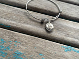SALE- 'be true' Charm Bangle Bracelet - Adjustable
