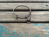 SALE- Camera Charm Bangle Bracelet - Adjustable
