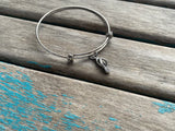 SALE- Flip Flop Charm Bangle Bracelet - Adjustable Bracelet