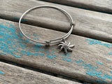 SALE- Sun Charm Bangle Bracelet - Adjustable