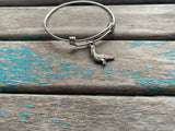 SALE- Pelican Charm Bangle Bracelet - Adjustable Bracelet