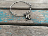 SALE- Graduation Charm Bangle Bracelet - Adjustable Bracelet