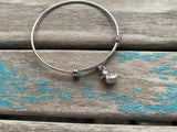 SALE- Duck Charm Bangle Bracelet - Adjustable Bracelet