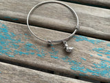 SALE- Duck Charm Bangle Bracelet - Adjustable Bracelet