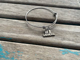 SALE- Grandma Charm Bangle Bracelet - Adjustable Bracelet