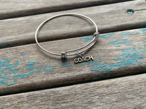 SALE- Coach Charm Bangle Bracelet - Adjustable Bracelet