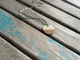Wood and Creamy White Pendant Necklace