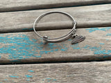 SALE- Cruise Ship Charm Bangle Bracelet - Adjustable Bracelet