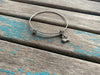 SALE- Swan Charm Bangle Bracelet - Adjustable Bracelet