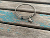 SALE- Fish Charm Bangle Bracelet - Adjustable Bracelet