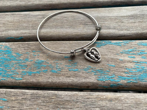 SALE- Birds Charm Bangle Bracelet - Adjustable Bracelet