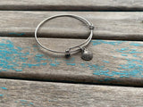 SALE- Shell Charm Bangle Bracelet - Adjustable Bracelet