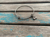 SALE- Swan Charm Bangle Bracelet - Adjustable Bracelet