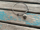SALE- Fireman's Hat Charm Bangle Bracelet - Adjustable Bracelet