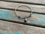 SALE- Cheer Charm Bangle Bracelet - Adjustable Bracelet