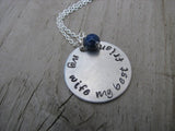 Quote Necklace- "my wife my best friend" with an accent bead of your choice