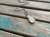 Floral Glass Teardrop Necklace