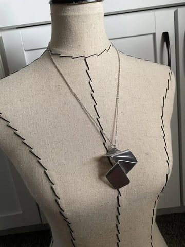Abstract Sculptural Wave Necklace