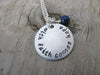 Inspiration Necklace- "with faith comes hope" with an accent bead of your choice