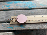 Copper and Pink Leather Earrings