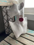 Pink and Silver Hook Earrings