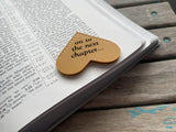 Heart Corner Bookmark - "on to the next chapter..." Deep Mustard Yellow