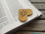 Heart Corner Bookmark - "on to the next chapter..." Mustard Yellow