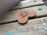 Heart Corner Bookmark - "on to the next chapter..." Mahogany