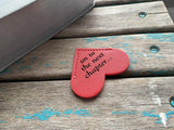 Heart Corner Bookmark - "on to the next chapter..." Red
