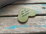Heart Corner Bookmark - "on to the next chapter..." Green