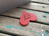 Heart Corner Bookmark - "on to the next chapter..." Red