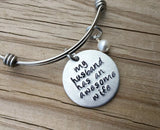 Quote Bracelet- "my husband has an awesome wife" with an accent bead of your choice