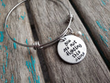 Quote Bracelet- "you are not fighting this alone" with an accent bead of your choice