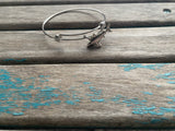 SALE- Shark Charm Bangle Bracelet - Adjustable Bracelet