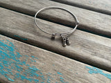 SALE- Baby Shoes Charm Bangle Bracelet - Adjustable Bracelet