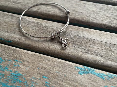 SALE- Monkey Charm Bangle Bracelet - Adjustable Bracelet