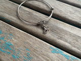 SALE- Monkey Charm Bangle Bracelet - Adjustable Bracelet