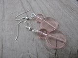 Pale Pink Beaded Earrings