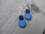 Blue Glass Beaded Earrings